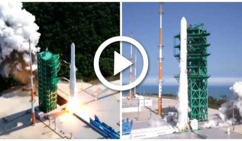 VÍDEO: Coreia do Sul lança primeiro foguete espacial de fabricação própria