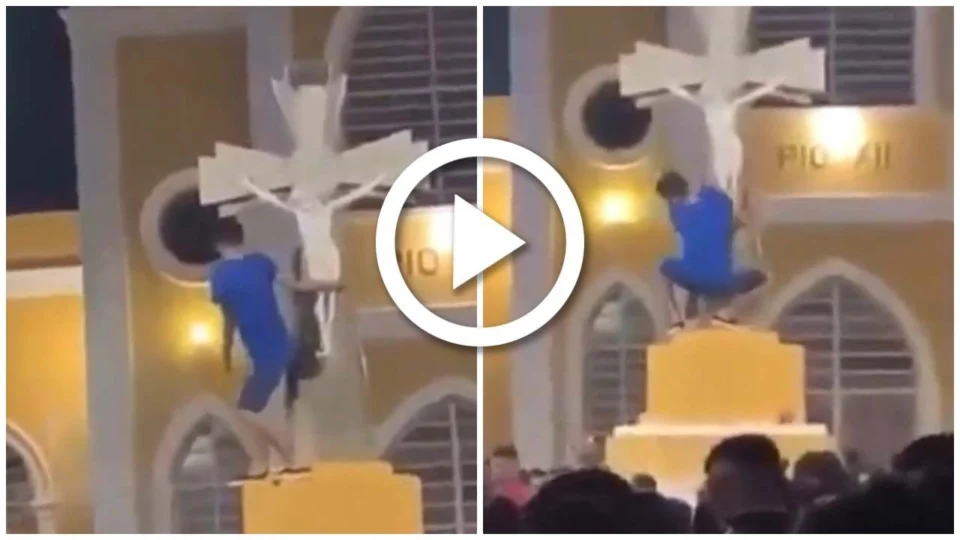 VÍDEO: jovem causa polêmica ao fazer ‘sarrada’ em imagem de Jesus Cristo, no RN