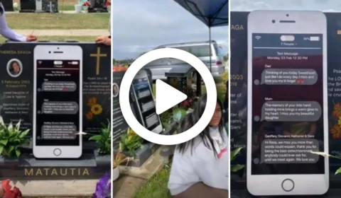 VÍDEO: em túmulo de adolescente, família faz lápide em forma de celular