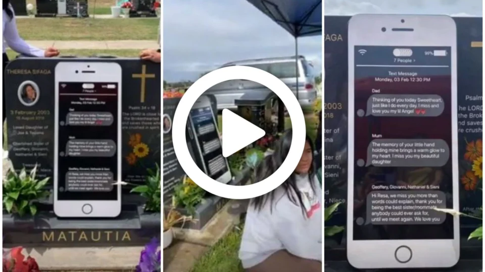 VÍDEO: em túmulo de adolescente, família faz lápide em forma de celular