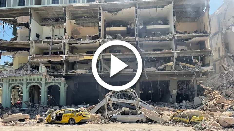 VÍDEO: oito pessoas morrem após forte explosão em hotel no centro de Havana, em Cuba