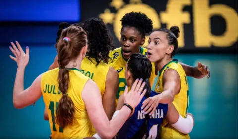 Brasil atropela Coreia do Sul por 3 sets a 0 pela Liga das Nações