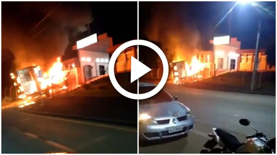 VÍDEO: quadrilha ataca Guarapuava, no Paraná, ateia fogo em veículos e deixa dois policiais feridos