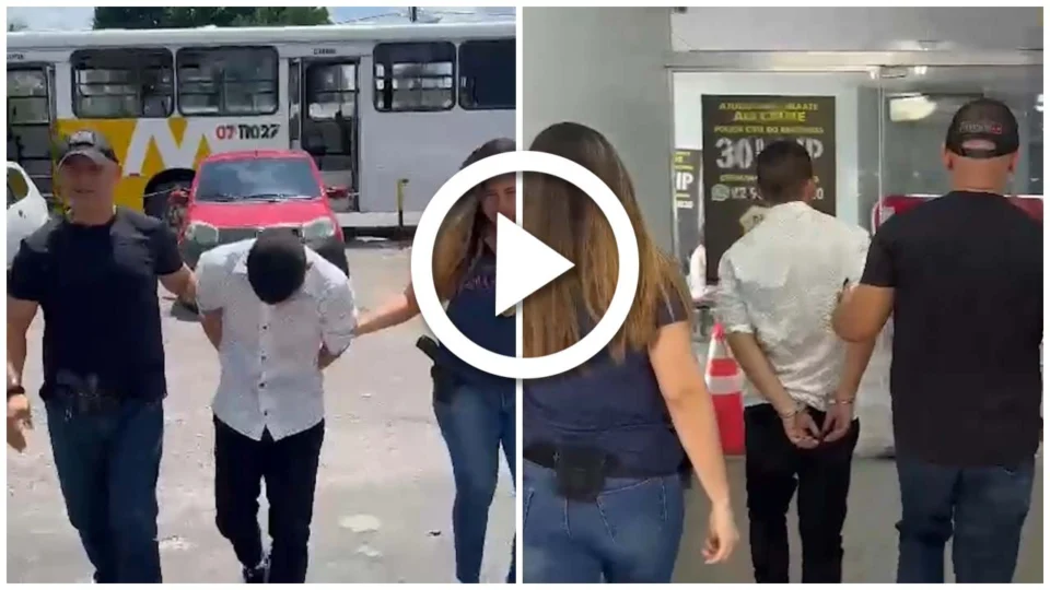 VÍDEO: polícia prende suspeito de ferir cunhado com faca em Manaus