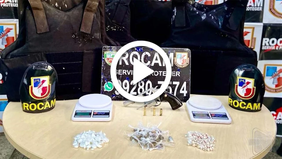 VÍDEO: policiais da Rocam prendem homem em posse de uma arma de fogo e coletes balísticos na Zona Norte de Manaus