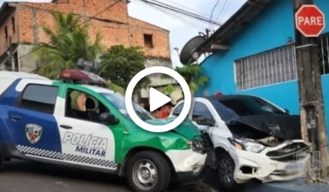 VÍDEO: perseguição policial termina com dois presos e um ferido na Zona Oeste de Manaus