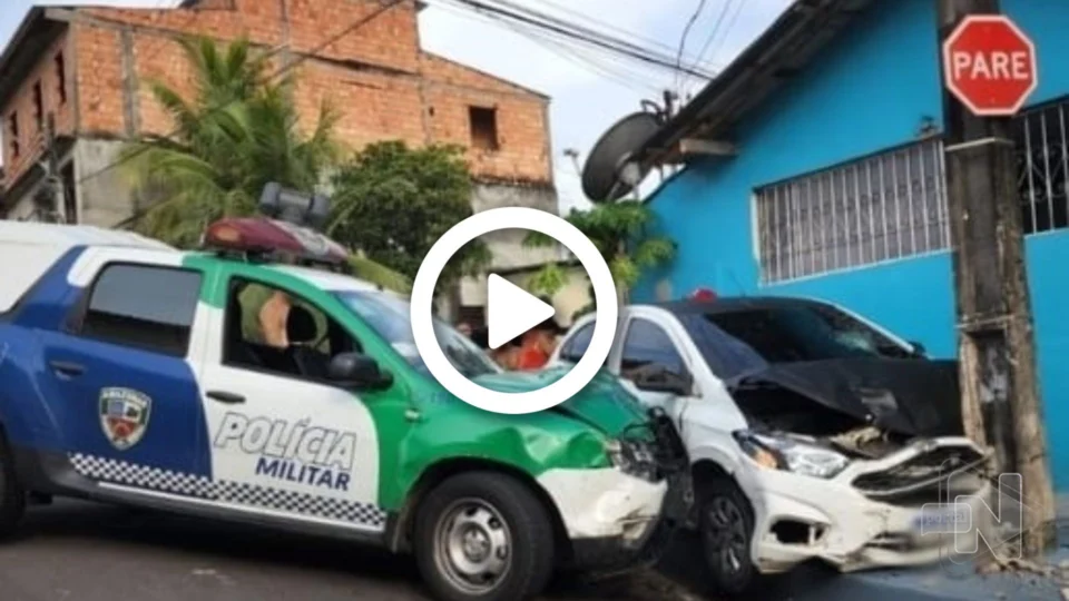 VÍDEO: perseguição policial termina com dois presos e um ferido na Zona Oeste de Manaus