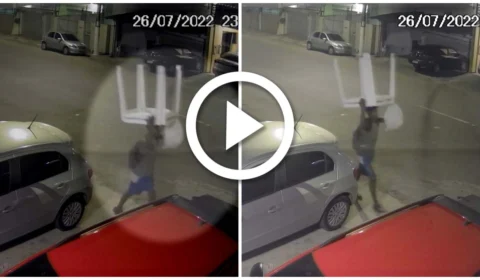 VÍDEO: suspeito furta mesas de lanchonete durante a noite na Zona Sul de Manaus