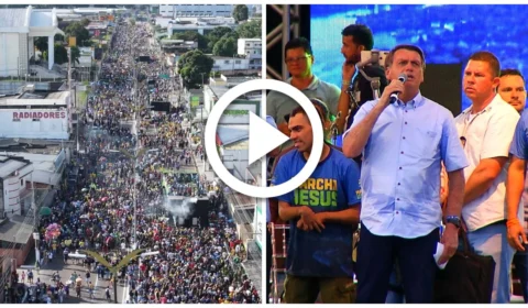VÍDEO: Presidente Jair Bolsonaro cumpre agenda oficial e participa da Marcha Para Jesus em Manaus