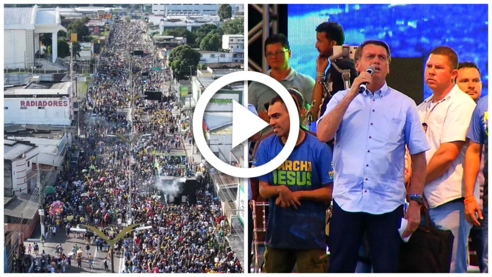 VÍDEO: Presidente Jair Bolsonaro cumpre agenda oficial e participa da Marcha Para Jesus em Manaus