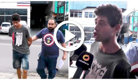 VÍDEO: homem é preso após assalto à empresa na Zona Leste de Manaus