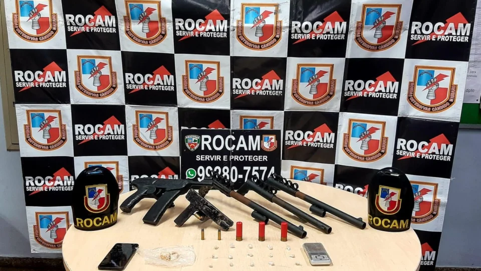 Sete pessoas são presas por roubo, porte ilegal de arma de fogo e tráfico de drogas em Manaus