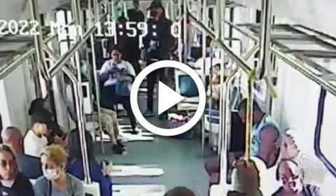 VÍDEO: câmera flagra momento em que atirador mata garçom em trem, no RJ