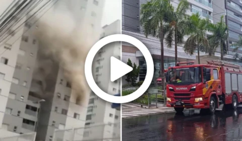 VÍDEO: incêndio atinge apartamento em área nobre de Manaus