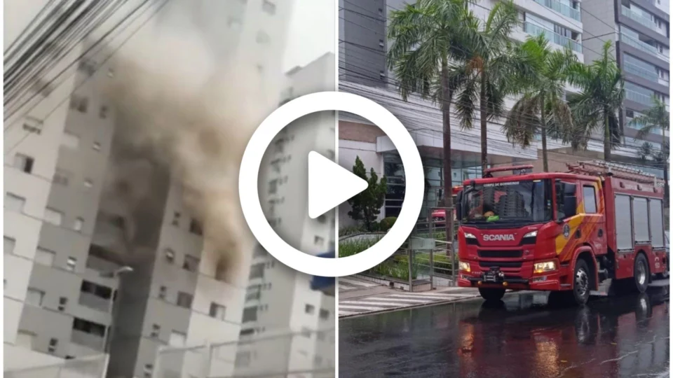 VÍDEO: incêndio atinge apartamento em área nobre de Manaus