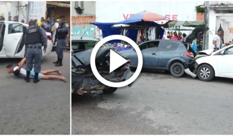 VÍDEO: perseguição policial termina em acidente na Zona Leste de Manaus