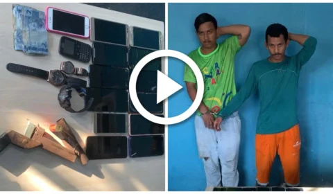 VÍDEO: dupla é presa suspeita de fazer arrastão com arma caseira na Zona Norte de Manaus