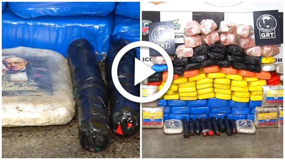 VÍDEO: mais de 100kg de drogas são apreendidas em embarcação no porto de Manaus