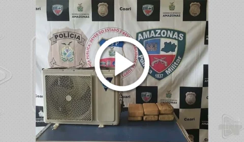 VÍDEO: tabletes de maconha são apreendidos em aparelho de ar-condicionado na orla de Coari, no interior do Amazonas