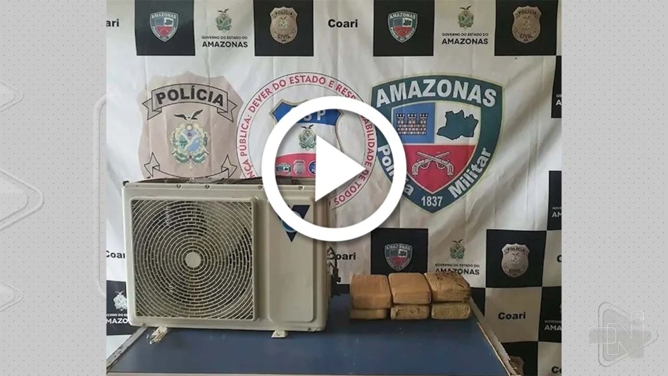VÍDEO: tabletes de maconha são apreendidos em aparelho de ar-condicionado na orla de Coari, no interior do Amazonas