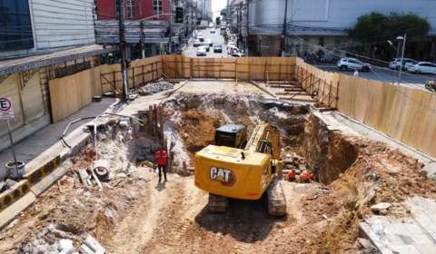 Começam obras de recuperação em trecho na avenida 7 de Setembro em Manaus