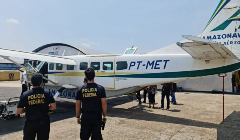 Polícia Federal faz fiscalização no aeroclube em Manaus; veja imagens