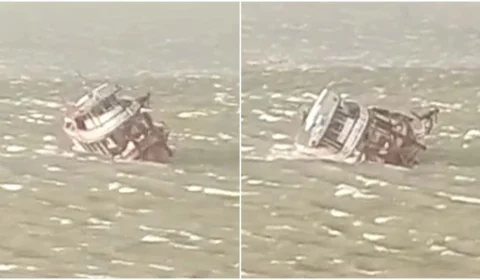 VÍDEO: temporal afunda embarcação e destelha casas em Jutaí, no AM
