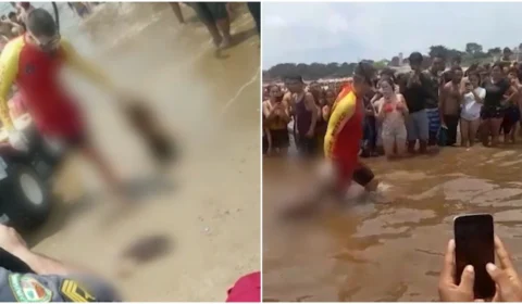 VÍDEO: em Manaus, ossada humana é encontrada na praia da Ponta Negra  