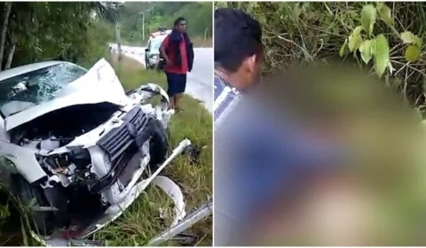 Criança e pais morrem em grave acidente entre carro e moto no Amazonas