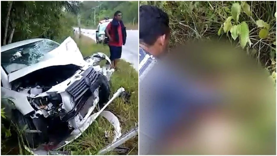 Criança e pais morrem em grave acidente entre carro e moto no Amazonas