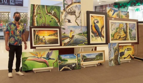 Shopping recebe exposição artística em homenagem ao aniversário de Manaus