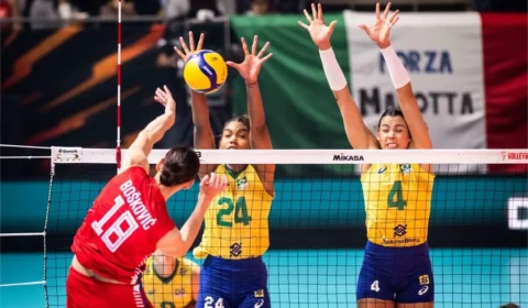Brasil perde pra Sérvia por 3 sets a 0 no Mundial de Vôlei na Holanda