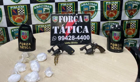 Jovem é preso com armas e drogas no São Jorge, Zona Oeste de Manaus