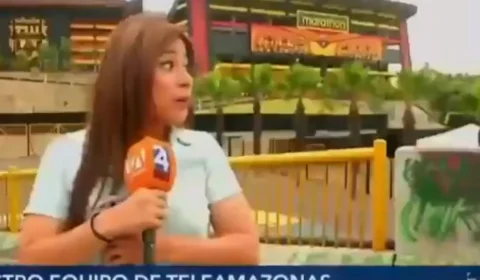 Repórter quase é assaltada ao vivo nos arredores de estádio da final da Libertadores, dia 30; veja vídeo