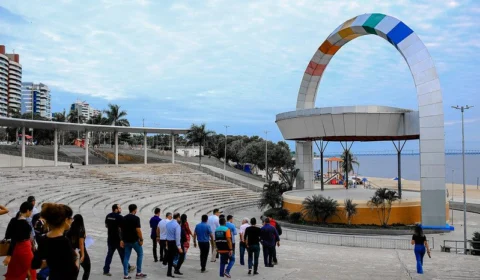 Ponta Negra recebe visita técnica para preparativos do Réveillon 2022, em Manaus