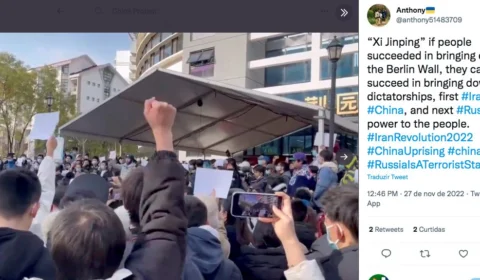 Covid-19: manifestantes pedem liberdade em protestos contra lockdown na China