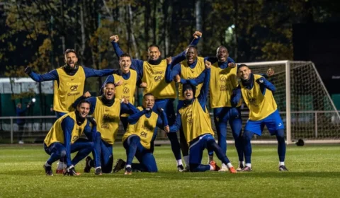 França faz penúltimo treino antes de encarar Marrocos na semifinal da Copa do Catar