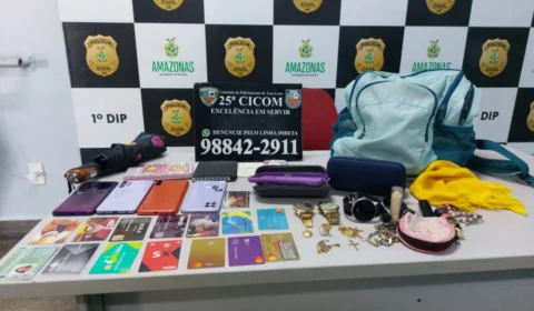 Homem é preso por roubar celulares e diversos objetos femininos em Manaus