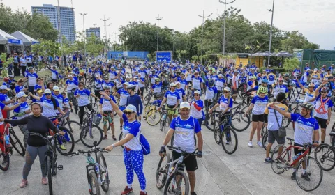 Mais de 1,6 mil ciclistas participam do ‘Pedala Tour’ em Manaus; veja fotos