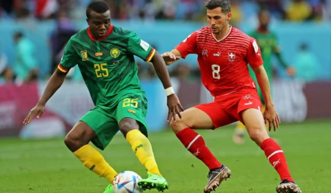 Suíça x Camarões: suíços vencem camaroneses por 1 a 0 na estreia do grupo do Brasil
