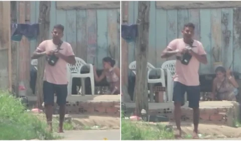VÍDEO: suspeito de roubar carro é baleado em confronto com a polícia em Manaus