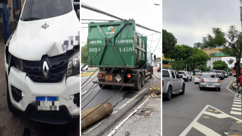 Acidente com veículos deixa trânsito lento em várias ruas de Manaus