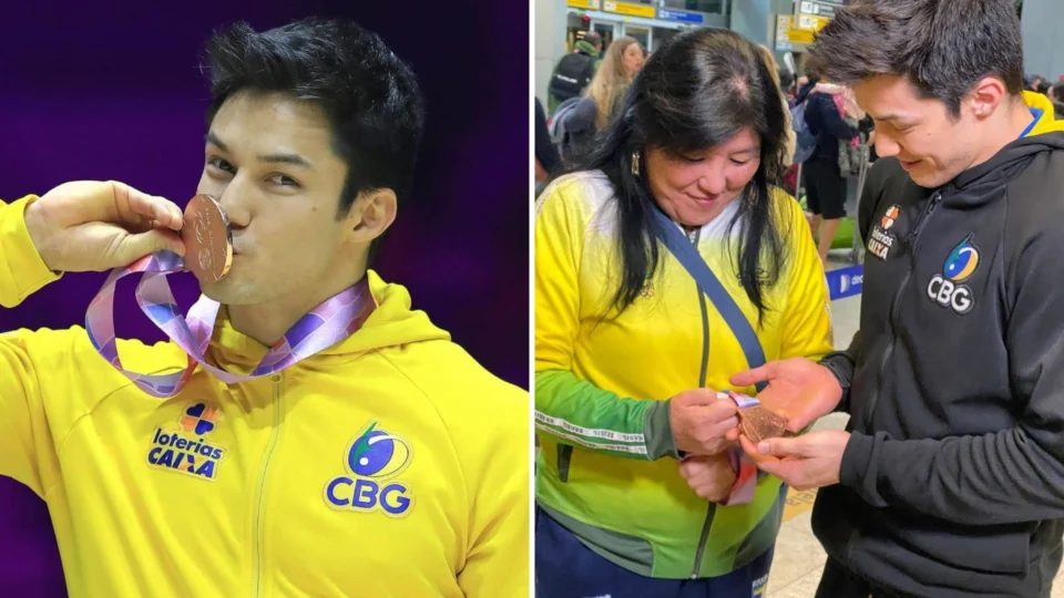 Arthur Nory é homenageado por medalha conquistada em Liverpool