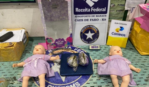 Receita federal apreende drogas escondidas em bonecas nos correios em Manaus