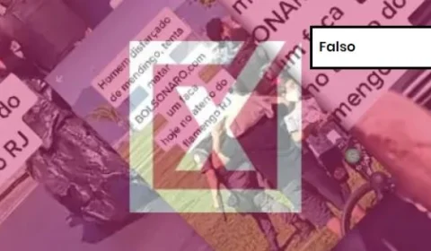 Checagem: É falso que homem disfarçado de mendigo tentou matar Bolsonaro com faca