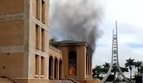 Princípio de incêndio é registrado no Santuário Nacional de Aparecida, em SP