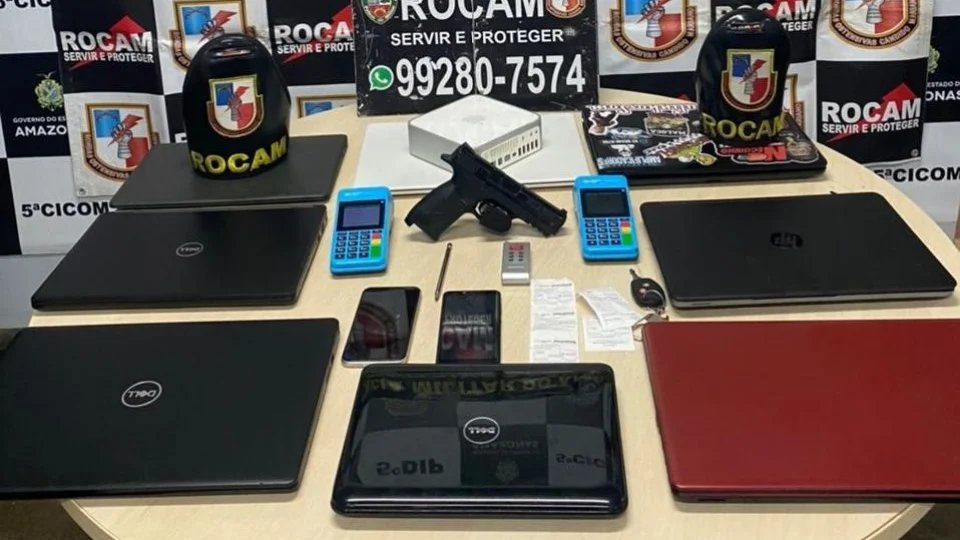 Dupla é presa com notebooks furtados de carros na Zona Centro-Sul de Manaus