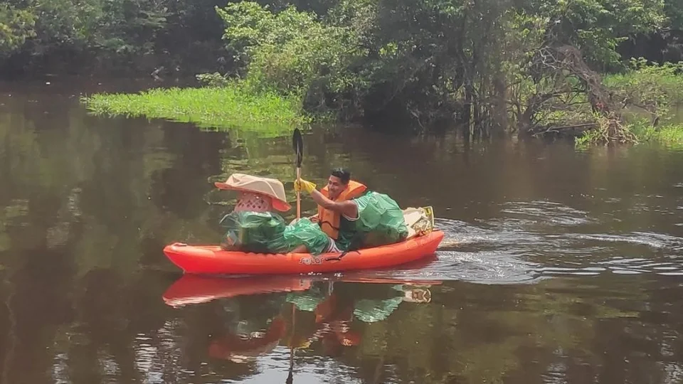 ‘Remada Ambiental’ faz limpeza no Igarapé do Gigante em Manaus neste sábado, 10