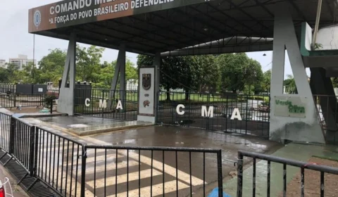 Barreira é colocada na frente do CMA após retirada de manifestantes em Manaus