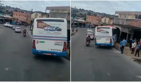 Condutor de ônibus perde controle e veículo invade casa em Manaus